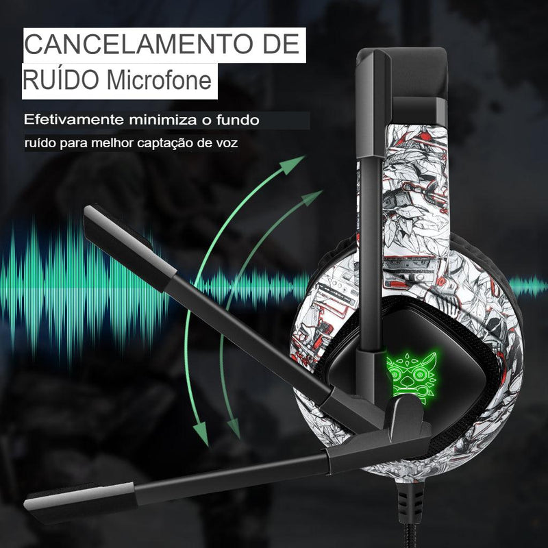 Headset Gamer profissional para jogos com LED e microfone PS4 PS5 XBOX PC Gamer - oferta utilidades
