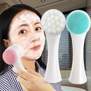 Escova de limpeza de rosto de silicone dupla face limpador facial remoção de cravo produto esfoliador de rosto - oferta utilidades